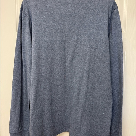 J. Crew Broken In Long Sleeve Henley Heathered Blue Men's Shirt Size XL - Picture 3 of 9